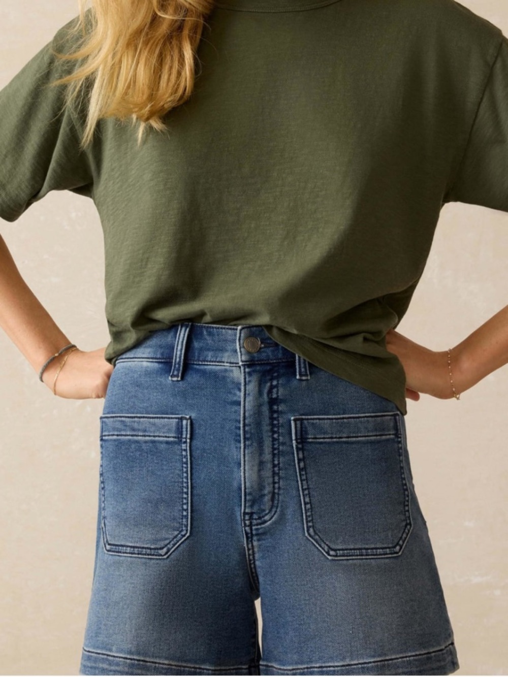 Faherty Stretch Terry Patch Pocket Short in Riverton